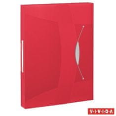 Esselte Box na spisy s gumičkou "Jumbo Vivida", Vivida červená, 40 mm, A4, PP, 624048