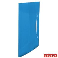 Esselte Dosky na spisy "Vivida", s gumičkou, modrá, 15 mm, A4, PP, 624040