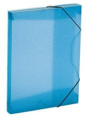 VIQUEL Dosky s gumičkou "Propyglass", modré, PP, 30 mm, A4, 021346-09