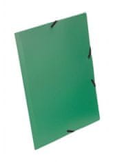 VIQUEL Dosky s gumičkou "Standard", zelená, PP, 15 mm, A4, 133003-08