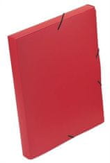 VIQUEL Dosky s gumičkou "Coolbox", červené, PP, 30 mm, A4, 021301-09