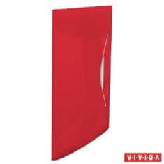 Esselte Dosky na spisy "Vivida", s gumičkou, červená, 15 mm, A4, PP, 624042