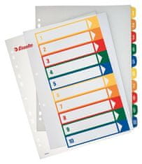 Esselte Registre popisovateľné na počítači, transparentné, plast, A4 Maxi, 1-10 100213