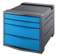 Esselte Zásuvkový box "Europost", 4 zásuvky, Vivida modrá, plast, 623961