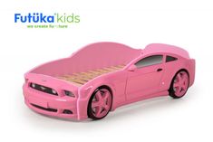 Futuka Kids Detská autopostel Light 3D F-Mustang - ružová