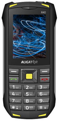 Aligator R40 eXtremo, odolný tlačidlový telefón, vodoodolný, vodotesný, prachuvzdorný, odolný proti nárazu, krytie IP68