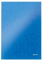 LEITZ Záznamová kniha "Wow", modrá, A4, štvorčekový, 80 listov, tvrdá obálka, LEITZ 