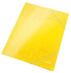 LEITZ Dosky s gumičkou "Wow", žltá, lesklé, 15 mm, kartón, A4 39820016