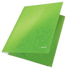 LEITZ Dosky s gumičkou "Wow", zelená, lesklé, 15 mm, kartón, A4 39820054