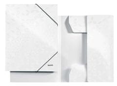 LEITZ Dosky s gumičkou "Wow", biela, lesklá, kartón, 12 mm, A4, LEITZ
