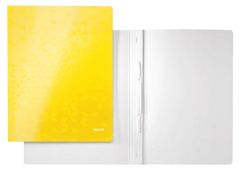 LEITZ Dosky s rýchloviazačom "Wow", žltá, A4, laminovaný kartón 30010016