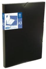 VIQUEL Doska s gumičkou "Coolbox", čierna, 30 mm, PP, A3, 020805-05