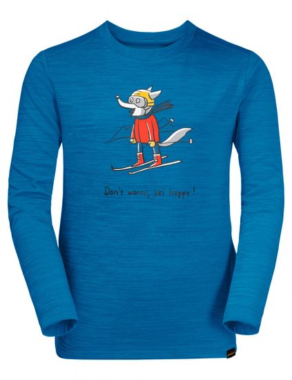 Jack Wolfskin chlapčenské funkčné tričko SKIING WOLF LONGSLEEVE KIDS 1608831-1361