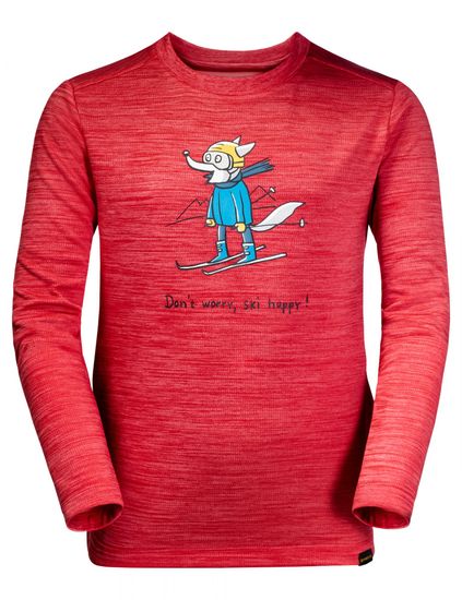 Jack Wolfskin dievčenské funkčné tričko SKIING WOLF LONGSLEEVE KIDS 1608831-2122