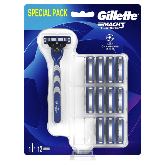 Gillette Mach3 Turbo Holiaci Strojček Pre Muža + 11 holiacich hlavíc