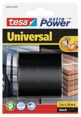 Tesa Extra Power univerzálna opravná páska, silná lepivosť, pre domácnosť a hobby, 5m x 50mm - čierna