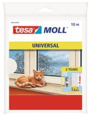 Tesa Tesamoll univerzálna samolepiaca pena, izolácia proti prievanu na okná a dvere, na medzery od 1 do 5 mm, dlhá životnosť, 10m x 9mm x 6mm - biela