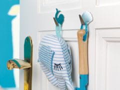 Tesa Permanent trvalé, kovové samolepiace háčiky v tvare veľryby a mušle - dekoratívne, vhodné do kúpeľne, detskej izby