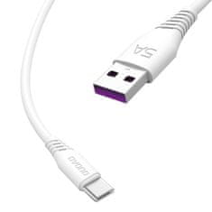 DUDAO L2T kábel USB / USB-C 5A 2m, biely