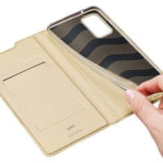 Dux Ducis Skin Pro knižkové kožené puzdro na Samsung Galaxy Note 20, zlaté