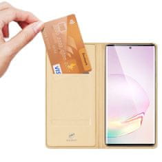Dux Ducis Skin Pro knižkové kožené puzdro na Samsung Galaxy Note 20, zlaté
