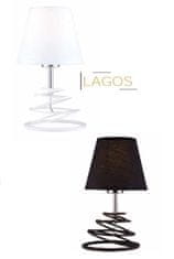 ACA Stolová lampa LAGOS max. 60W/E27/230V/IP20, biela