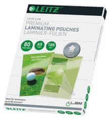 LEITZ Laminovacia fólia "iLam", 80 mikr., A5, lesklá, UDT technológia, LEITZ 