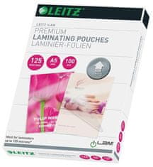 LEITZ Laminovacia fólia "iLam", 125 mikr., A5, lesklá, UDT technológia, LEITZ 
