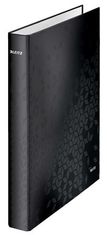 LEITZ Krúžkový zakladač "Wow", čierna, lesklý, 2 krúžky, 40 mm, A4, kartón 42410095