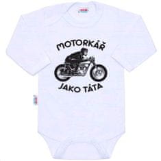 NEW BABY Body s potiskem New Baby Motorkář jako táta, 74 (6-9m)