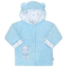 NEW BABY Zimný kabátik Nice Bear modrý - 86 (12-18m)
