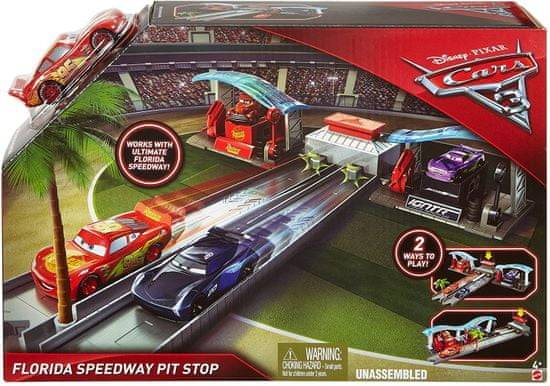 Mattel Cars 3 herný set Florida Speedway Pit Stop