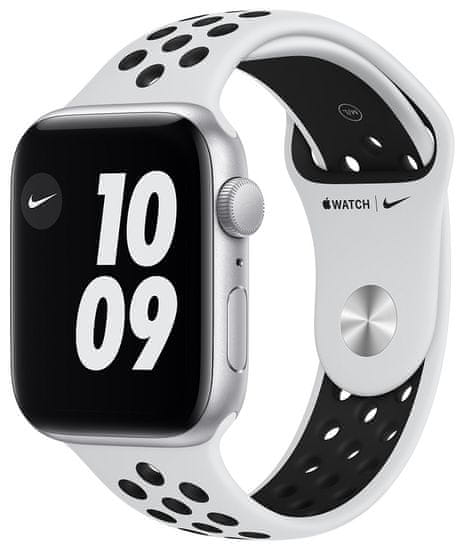 Apple Watch Nike SE , 44 mm Silver Aluminium Case with Pure Platinum/Black Nike Sport Band (MYYH2HC/A)