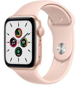 Inteligentné hodinky Apple Watch SE MYDN2HC/A, Retina displej stále zapnutý EKG monitorovanie tepu srdcová činnosť hudobný prehrávač volanie notifikácia NFC platby Apple Pay hluk App Store
