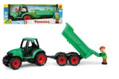 LENA Auto Truckies traktor s vlečkou plast 32cm v krabici 24m + Cena za 1ks