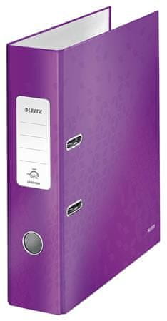 LEITZ Pákový zakladač "180 ° WOW", purpurová, 80 mm, A4, polaminovaný kartón, lesklý 10050062