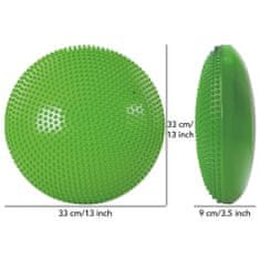 Tunturi Balančná podložka masážna zelená ø 33 cm