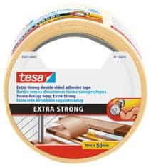 Tesa Extra Strong mimoriadne silná obojstranná kobercová, podlahová páska, aj pre podlahové vykurovanie, 10m x 50mm - biela