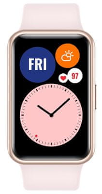 Dámske Chytré hodinky Huawei Watch Fit, farebný AMOLED displej, dlhá výdrž, multisport, GPS, tepová frekvencia, kyslík v krvi, SpO2, stres, spánok