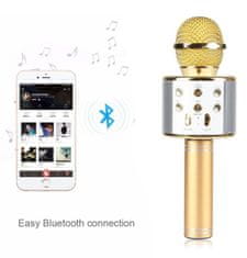 Alum online Bezdrôtový karaoke mikrofón WS-858 - Rose Gold