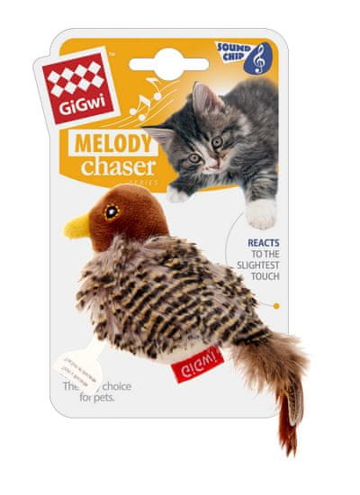 GiGwi hračka pre mačky Melody Chaser vtáčik so zvukovým čipom 14×7×5,5 cm