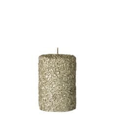 Lene Bjerre Dekoratívne sviečka GLITERIA zlatá 10,5 cm
