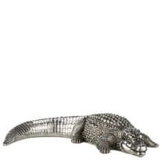 Lene Bjerre Dekoračné krokodíl Serafin strieborný 5 cm