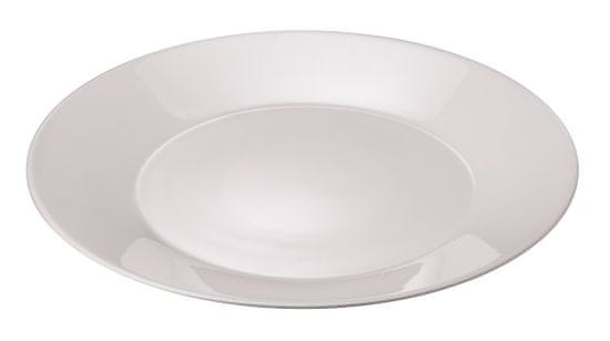 MAISON FORINE set Jessy 6 ks plytkých bielych tanierov Ø 26,8 cm, opálové tvrdené sklo