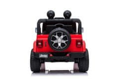 Beneo Elektrické autíčko JEEP Wrangler, Jednomiestne, Kožené sedadlá, Rádio s Bluetooth, 4x4, 12V10Ah, EVA
