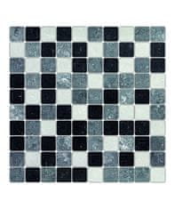Crearreda Tile Cover Big White & Black 31217 Kachlík, čierno-biela mozaika