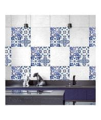 Crearreda Tile Cover Azulejos 31223 Kachlík, modro-biele ornamenty