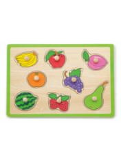 Viga Detské drevené puzzle s úchytkami Ovocie