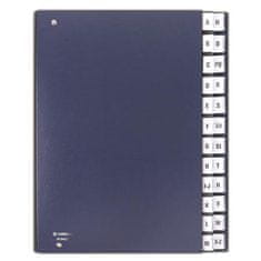 Donau Triediaca kniha, tmavo modrá, koženka, A4, A-Z, D8694SK