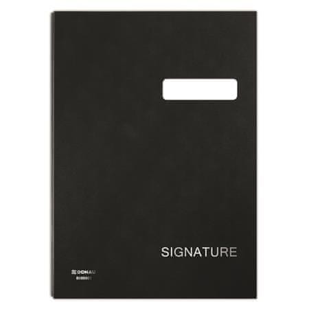 Donau Podpisová kniha, čierna, koženka, A4, 19 listov, 8690001-01